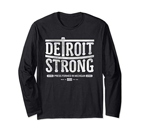Detroit Strong Vintage Press gift for men women - Novelty Long Sleeve T-Shirt