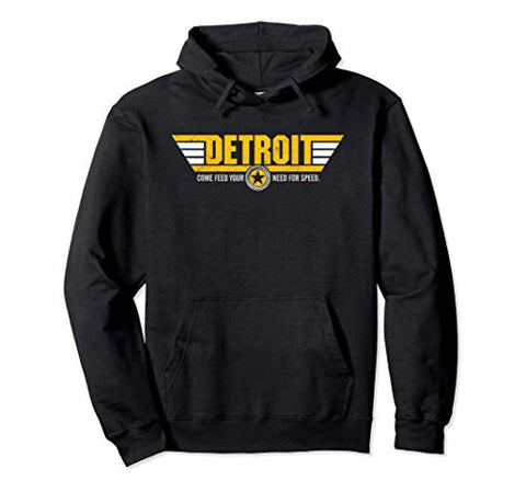 Top Speed Detroit Vintage Apparel for men women - Novelty Pullover Hoodie