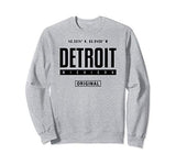 Detroit GPS GEO TAG Coordinates Sweatshirt by Detroit Rebels