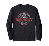 Detroit Motor City Forever gift for men women - Vintage Long Sleeve T-Shirt