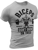 Biceps Don’t Grow On Trees Workout Shirt Funny Gym Motivational Sayings T-Shirt