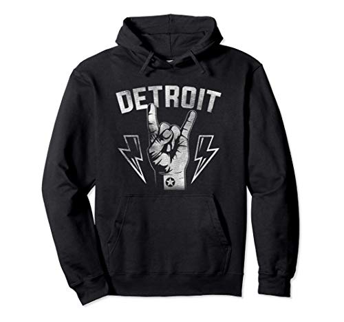 Detroit Rocks Vintage Detroit City Apparel - Novelty Gift Pullover Hoodie