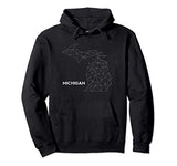 Michigan Wire Map novelty gift for men women - Vintage Pullover Hoodie