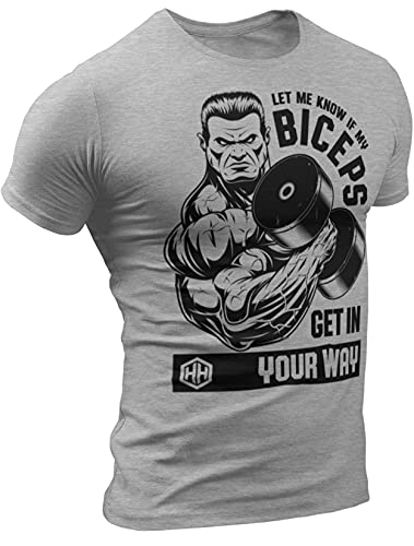Let Me Know If My Biceps Get in Your Way Workout Shirt for Men Funny Gym T-Shirt