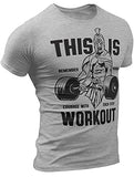 Spartan Workout Shirt for Men Gym Funny Sayings This is Workout T-Shirt