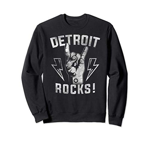 Detroit Rocks Vintage Detroit City Apparel - Novelty Gift Sweatshirt