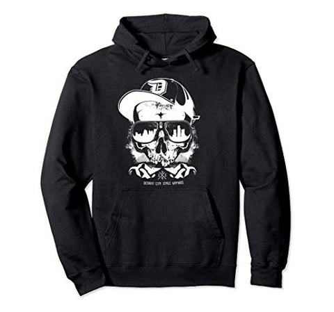 Thug Skull Detroit Style Apparel for men women, Novelty Gift Pullover Hoodie