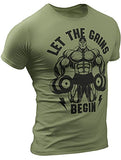 Let The Gains Begin Workout Shirt Funny Gym Motivational Sayings T-Shirt