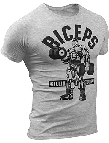 Biceps Workout Shirt Killing It Today Funny Gym Motivational Sayings T-Shirt