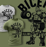 Biceps Workout Shirt Killing It Today Funny Gym Motivational Sayings T-Shirt