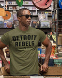 Detroit Rebels Shirt - Unisex T-Shirt - Detroit Style Apparel - Small to XXXL - Military Green