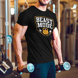 Beast Mode T-Shirt for Men Crossfit Workout Weightlifting Funny Gym Tshirt