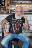 D R DETROIT REBELS American Shirts for Men, Patriotic Military Style T-Shirt USA, Green Black Army (Small, 6. American Shield Black)