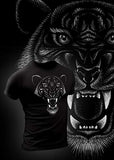 Detroit Shirts for Men - Athletic Merchandise - Detroit City Vintage Style Apparel (009. Roaring Tiger T-Shirt 1, Black, Small)