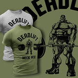 Deadlift Heck Yes Workout Shirt Mens Funny Gym Motivational Sayings T-Shirt