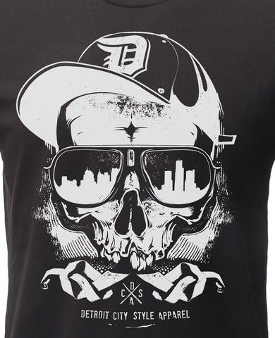 (0054) Detroit Thug Skull T-Shirt, Detroit T-Shirts LLC - Detroit T-Shirts | Detroit Apparel | Detroit Clothing