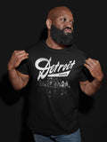 (0103) Detroit City Night Skyline T-shirt, Detroit Rebels Brand