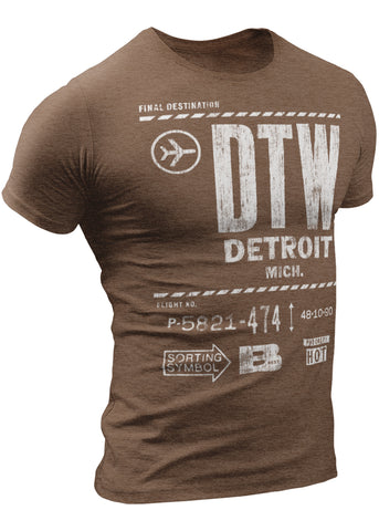 (0003) DTW - Final Destination - Detroit Airport T-Shirt by DETROIT★REBELS Brand