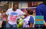 (0031) American Flag Detroit T-shirt, Detroit T-Shirts LLC