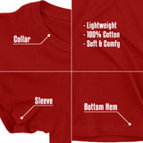 (0104) Detroit Wings T-Shirt, Red Mens