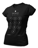 Enter Passcode Password iPhone T-Shirt. Funny shirt for phone accessories and cellular gadgets fans.