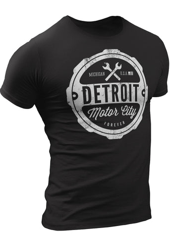 (0001) Detroit Motor City Forever T-Shirt Mens by DETROIT★REBELS Brand