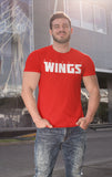 (0104) Detroit Wings T-Shirt, Red Mens
