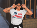 (0073) 313 Detroit Area Code T-Shirt, Detroit T-Shirts LLC